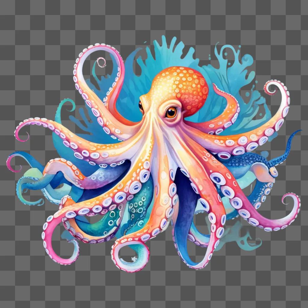 colorful octopus with many tentacles and eyes