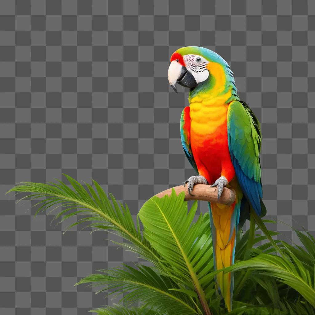 colorful parrot perched on a branch