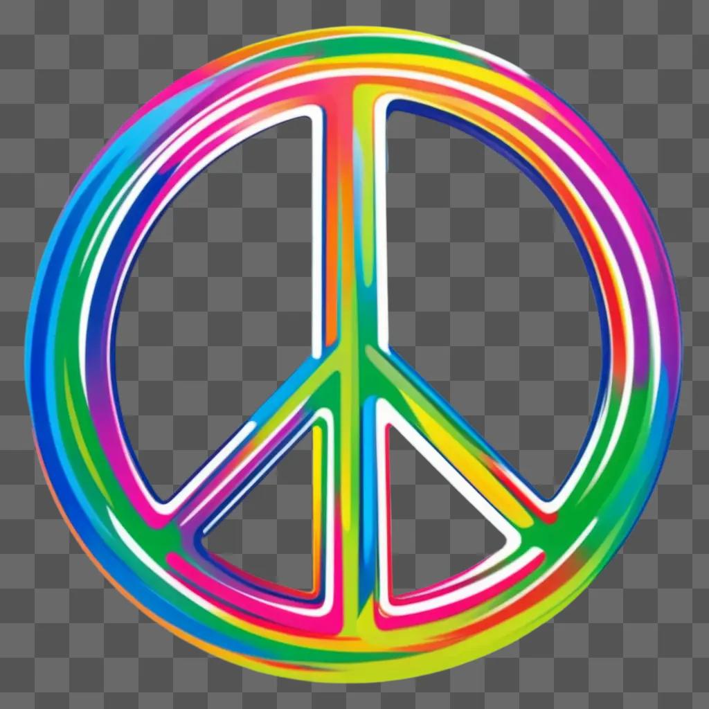 colorful peace sign in the shape of a circle