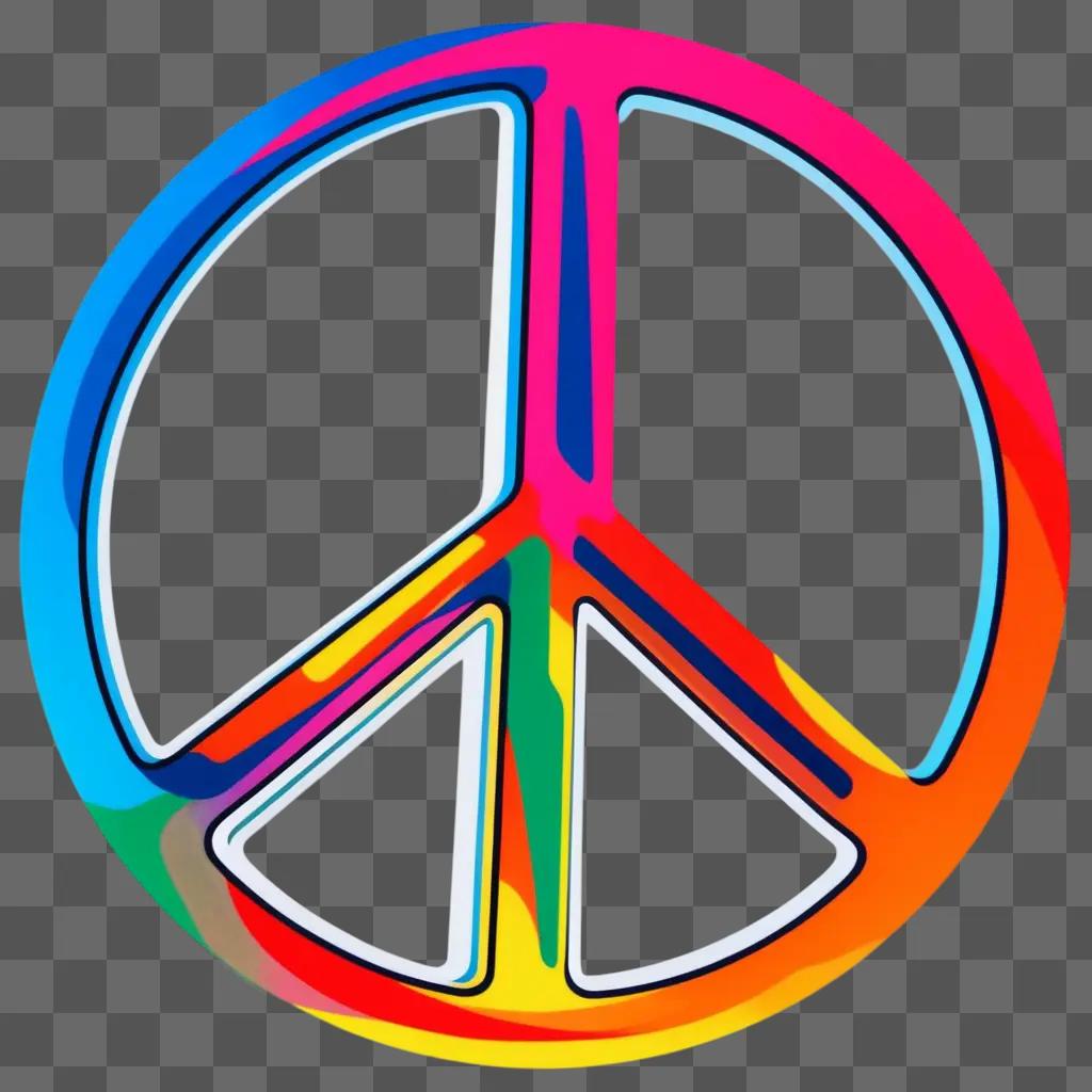 colorful peace sign is depicted in this image