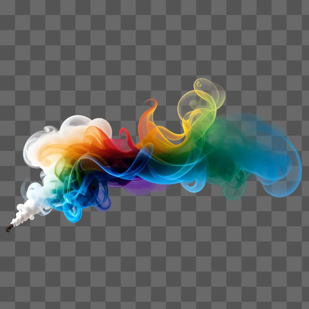 colorful smoke vector image with smoke coming out of it