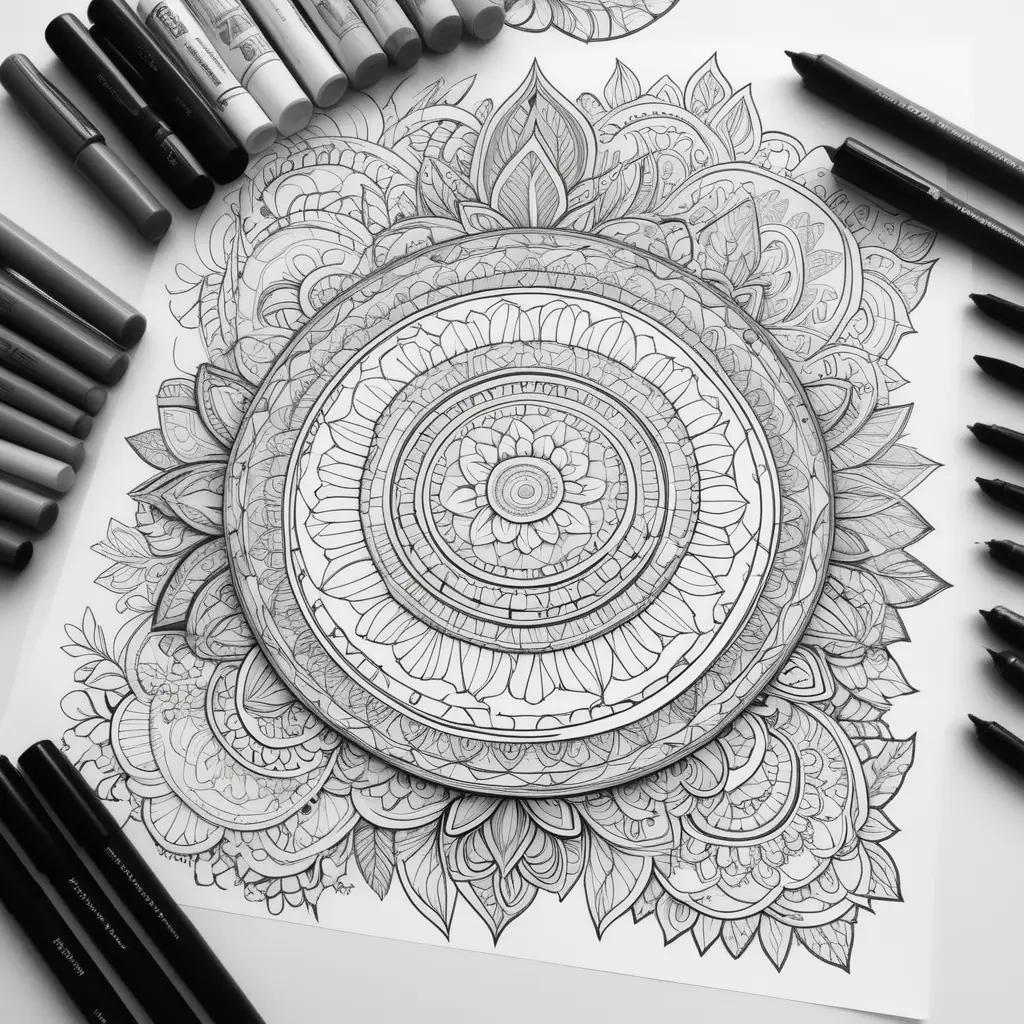 coloring page for Wednesday featuring a flower with leaves