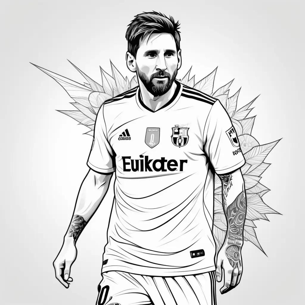 coloring page of Lionel Messi