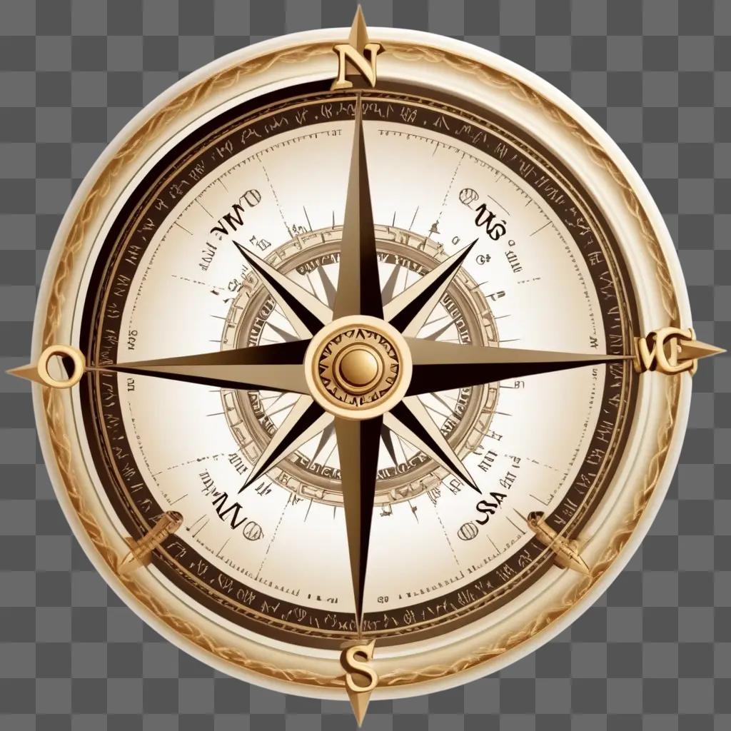 compass is shown in a transparent design