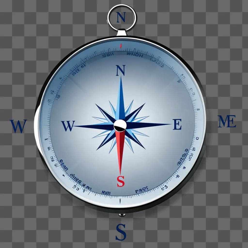 compass is shown in a transparent image