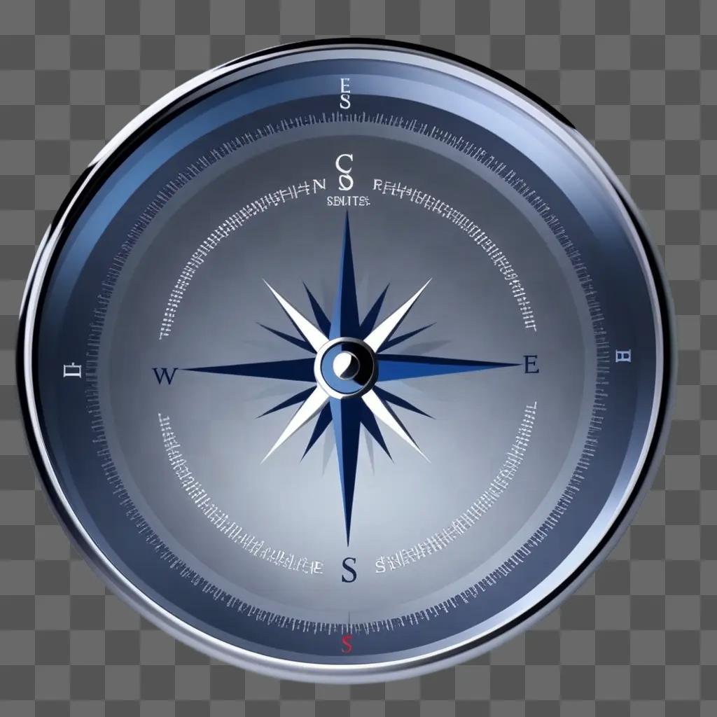 compass with a transparent background is shown