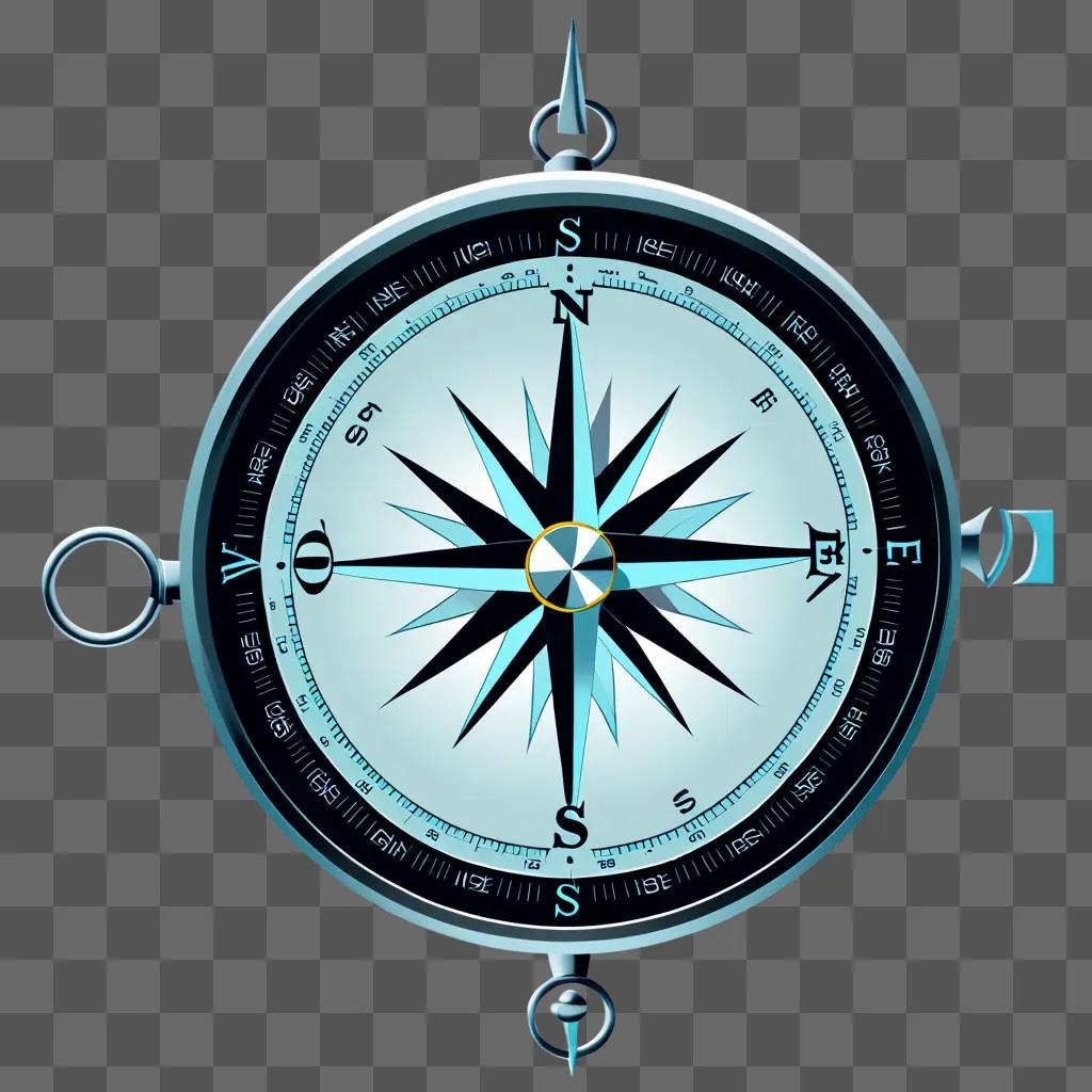 compass with a transparent background on a gray surface