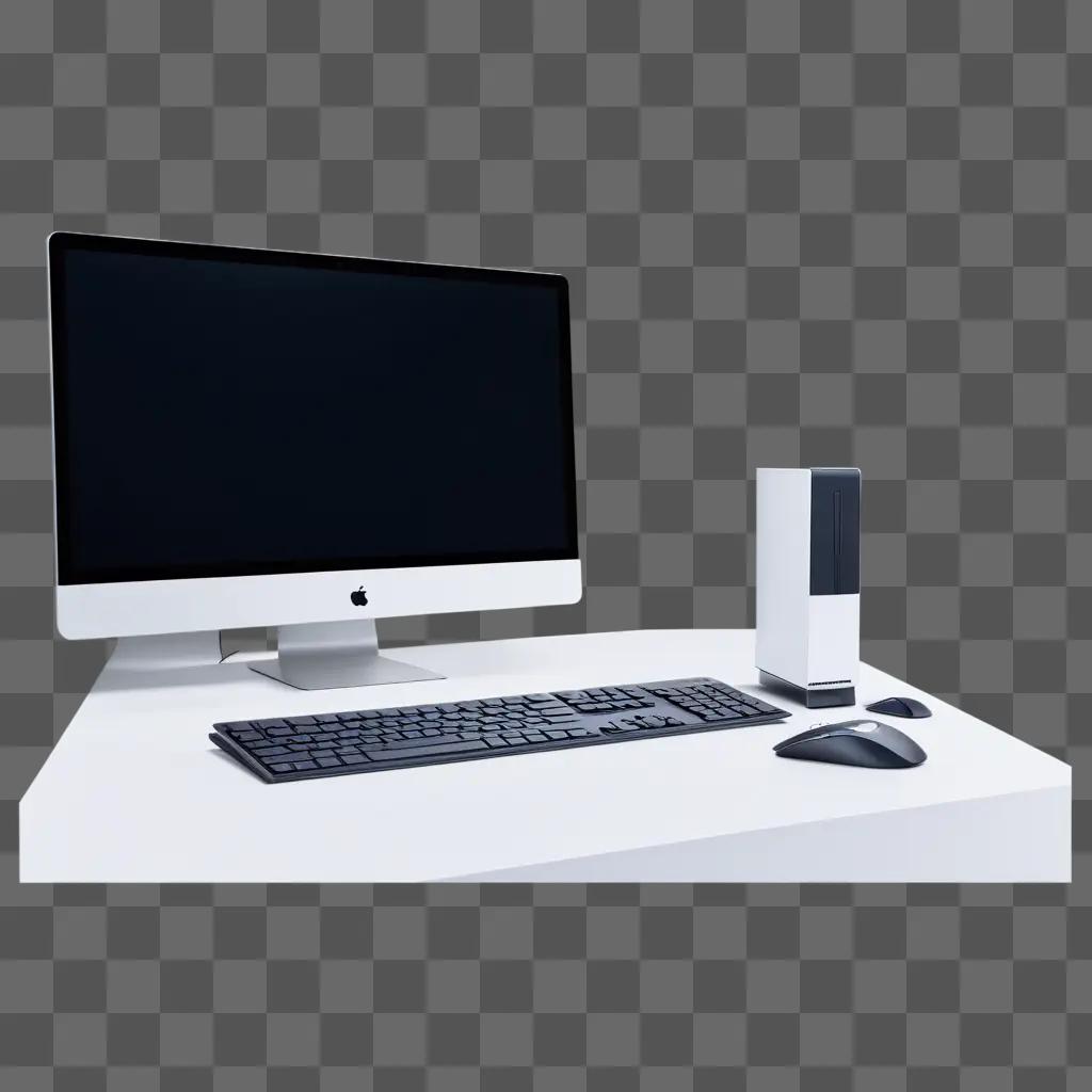 computer setup with keyboard and mouse