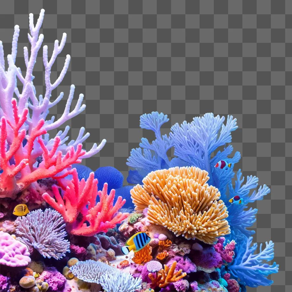 coral reef teeming with vibrant fish and corals