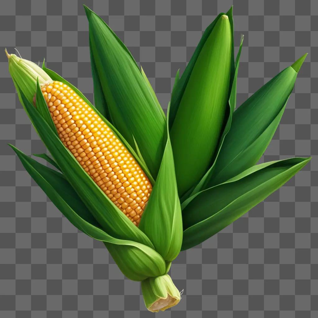 corn stalk with a single ear of corn