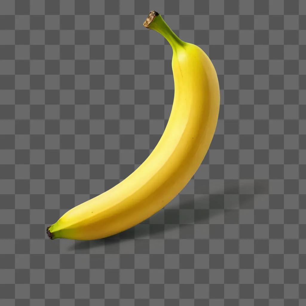 coy banana drawing A yellow banana is on a yellow background