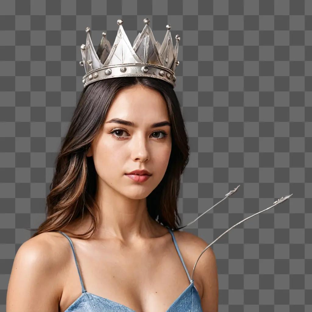 coy crown drawing A woman with a crown and two wires