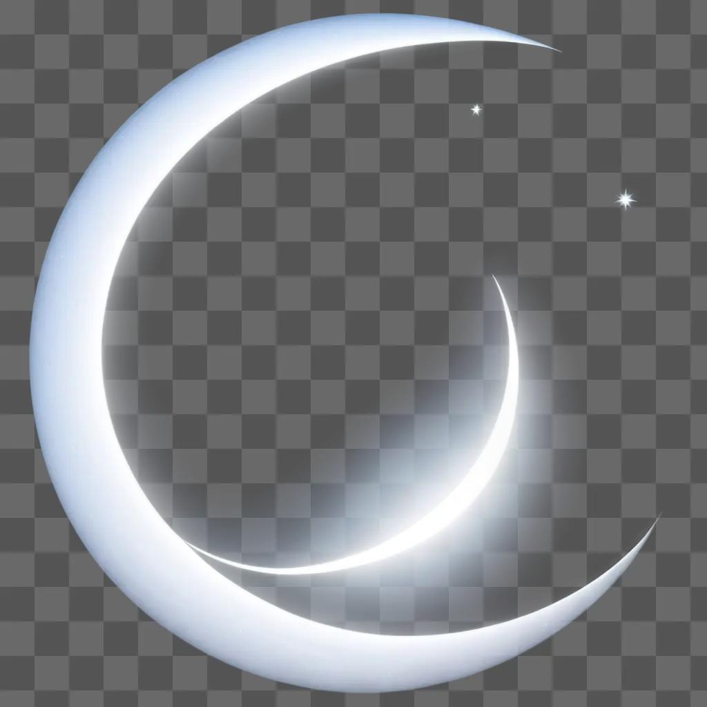 crescent moon in a transparent background