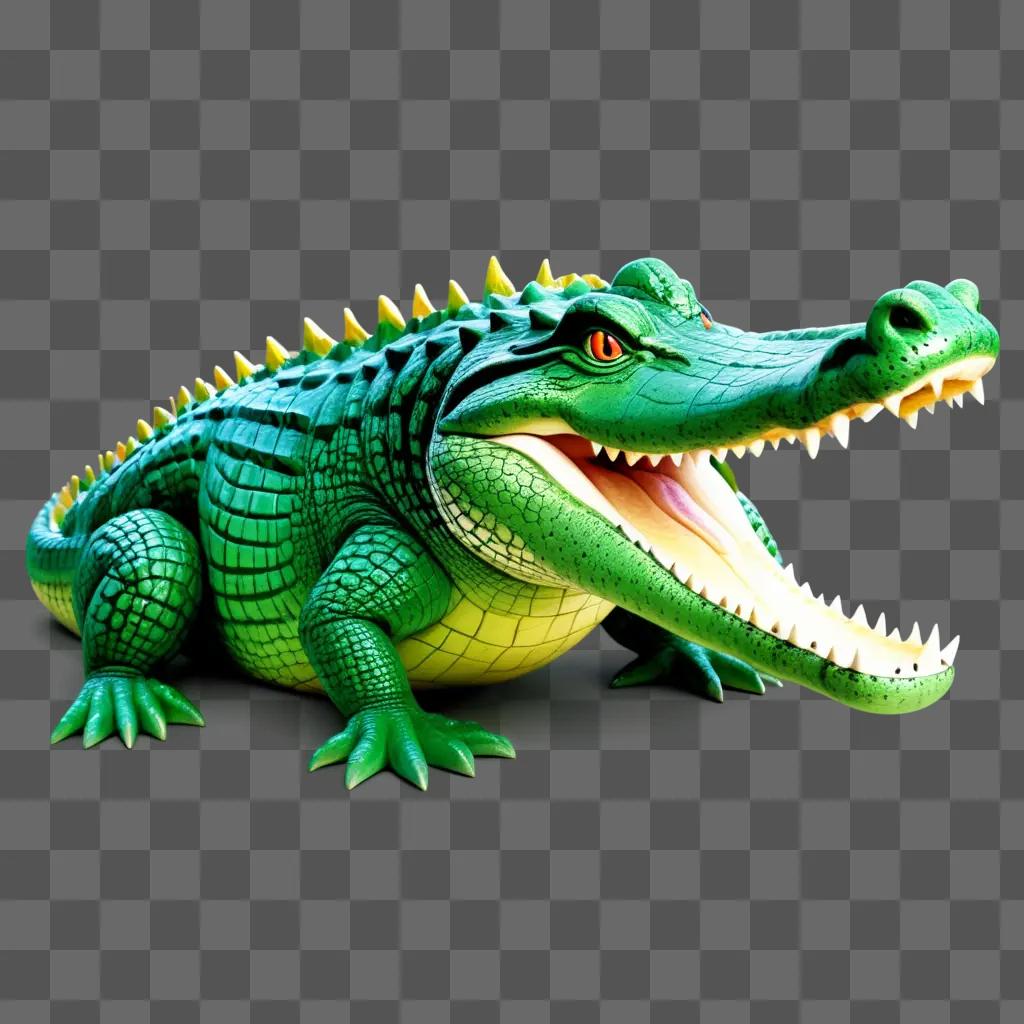 crocodile clipart of a crocodile with its mouth open