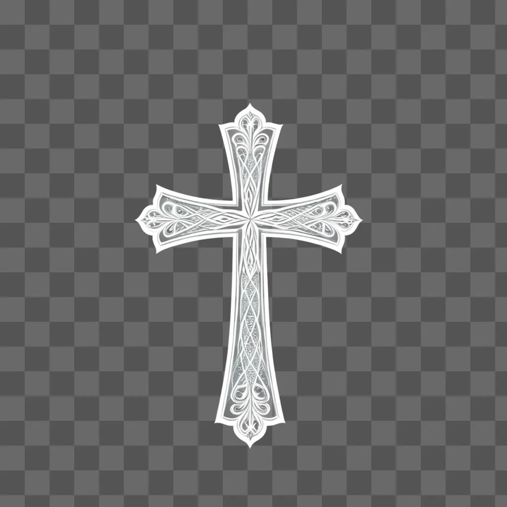 cross on a white background is transparent