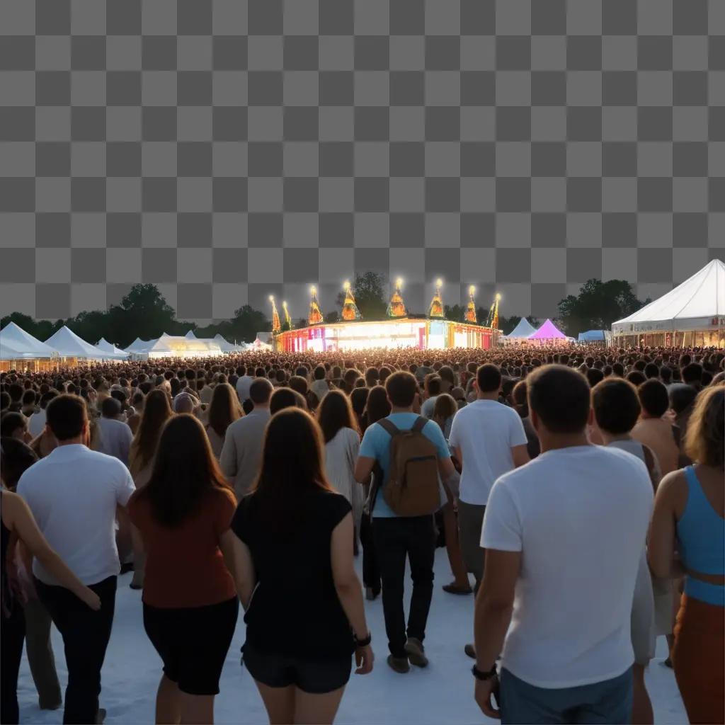 crowd of people at a large outdoor festival