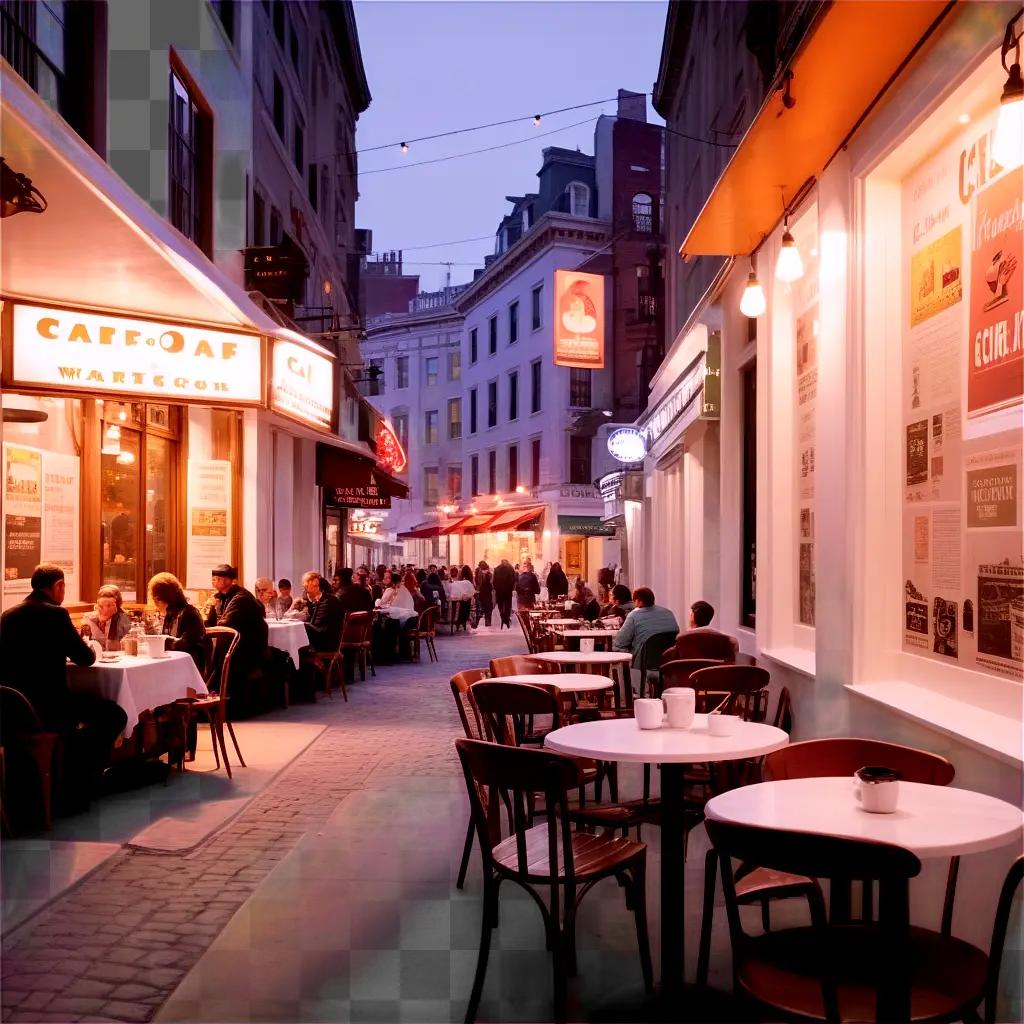 crowded cafe with tables and people enjoying their time