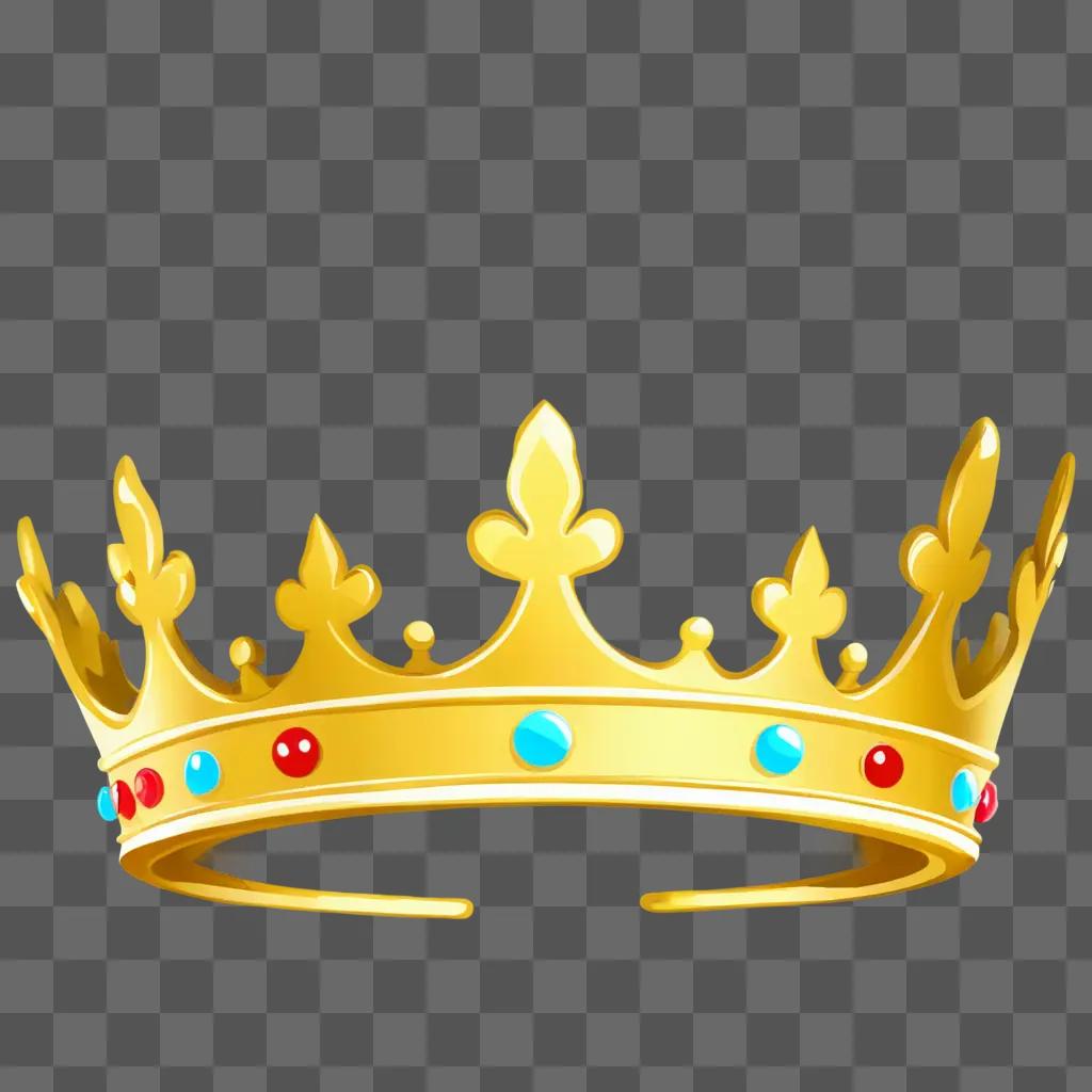 crown clipart A gold crown with colorful gemstones