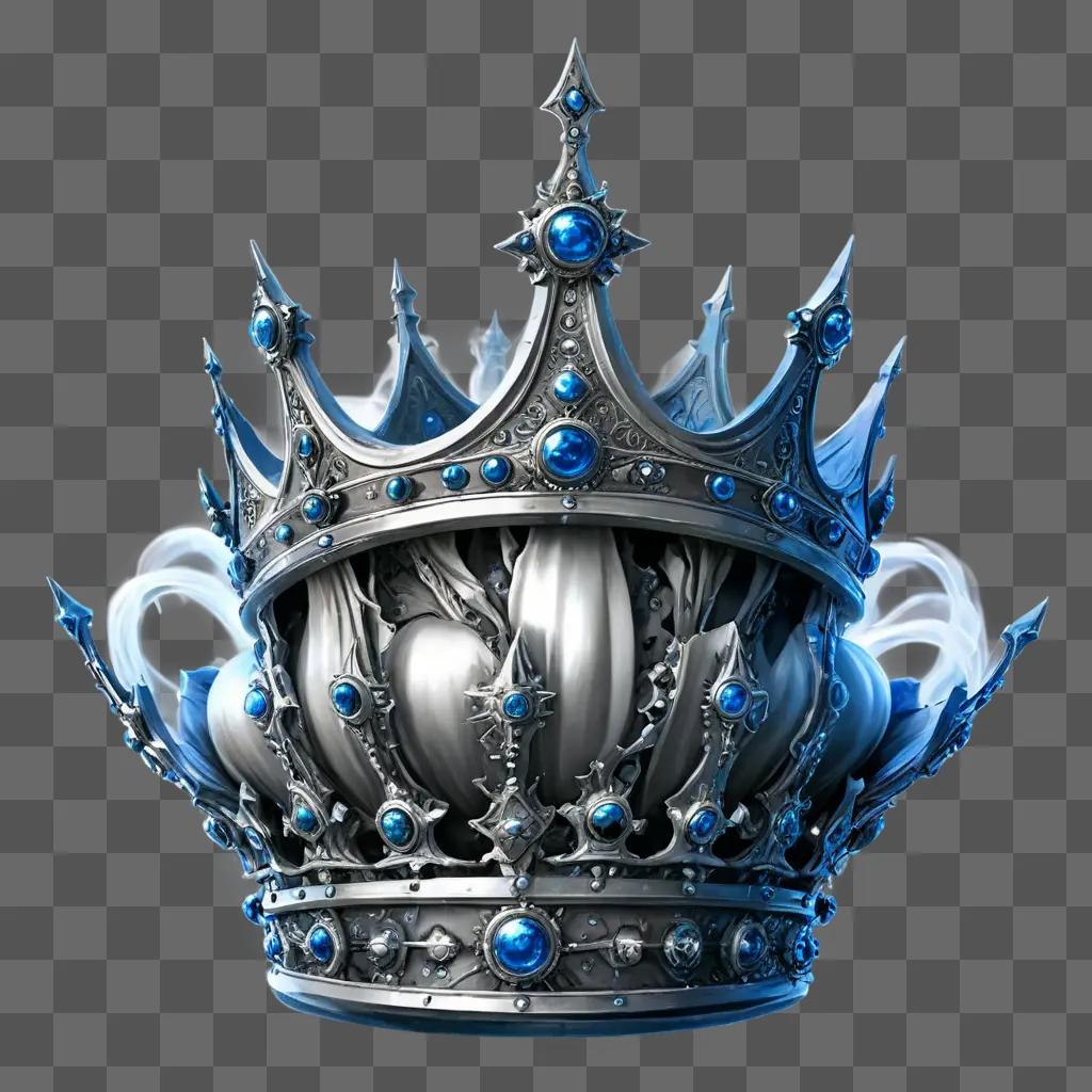 crown drawing A crown is displayed against a dark blue background