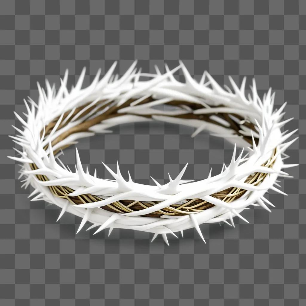 crown of thorns is displayed in 3D