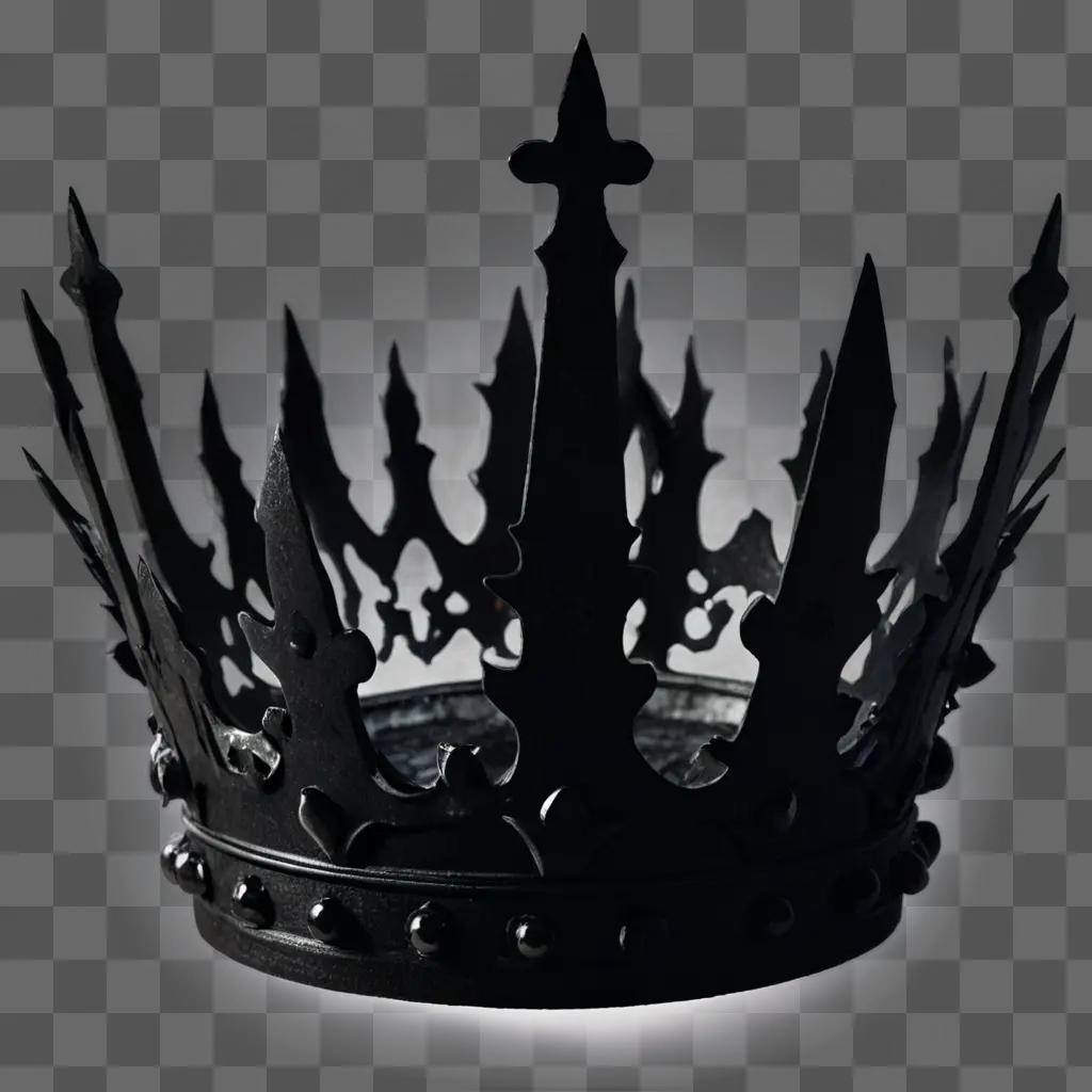 crown silhouette Black crown with spikes and spikes