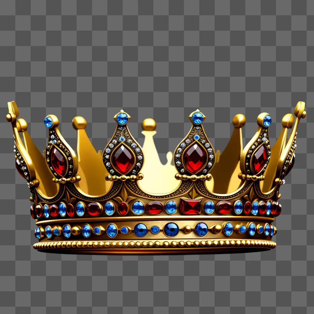 crown with a realistic drawing on it