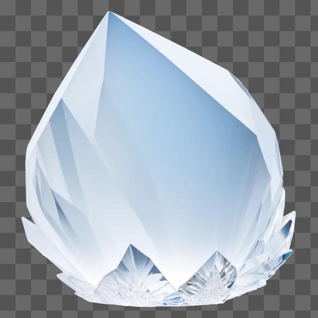 crystal is broken in half