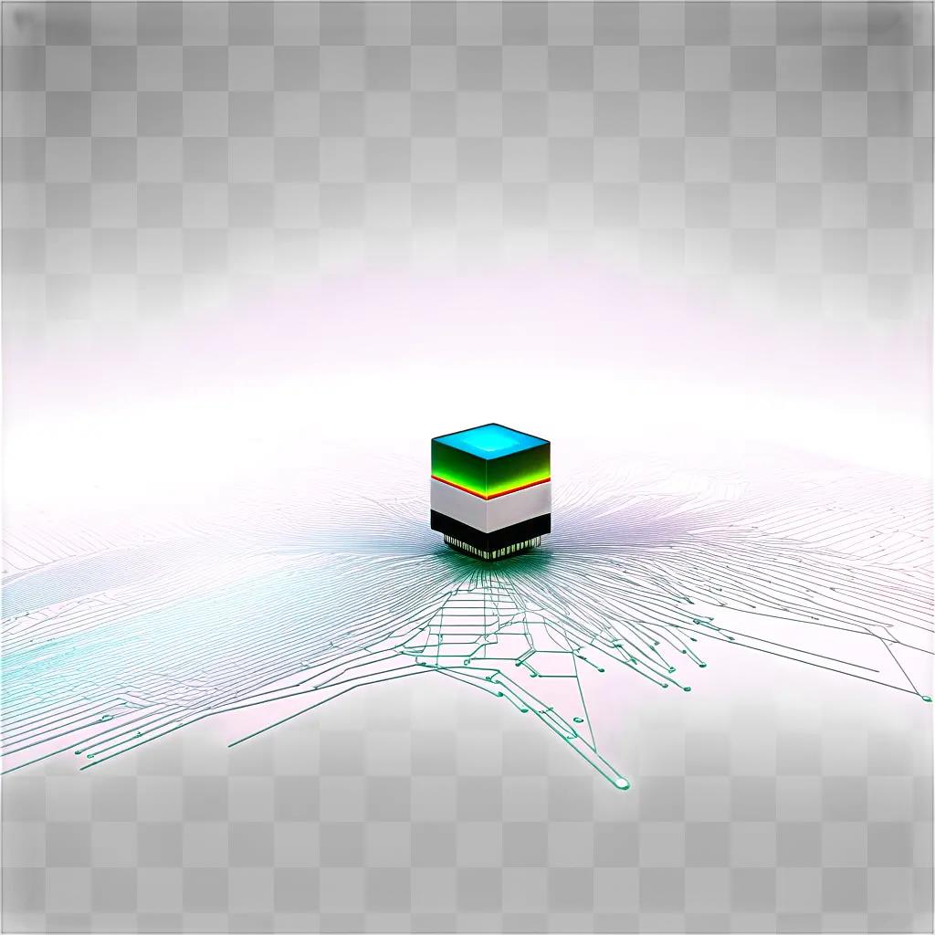 cube with sensors on top of it