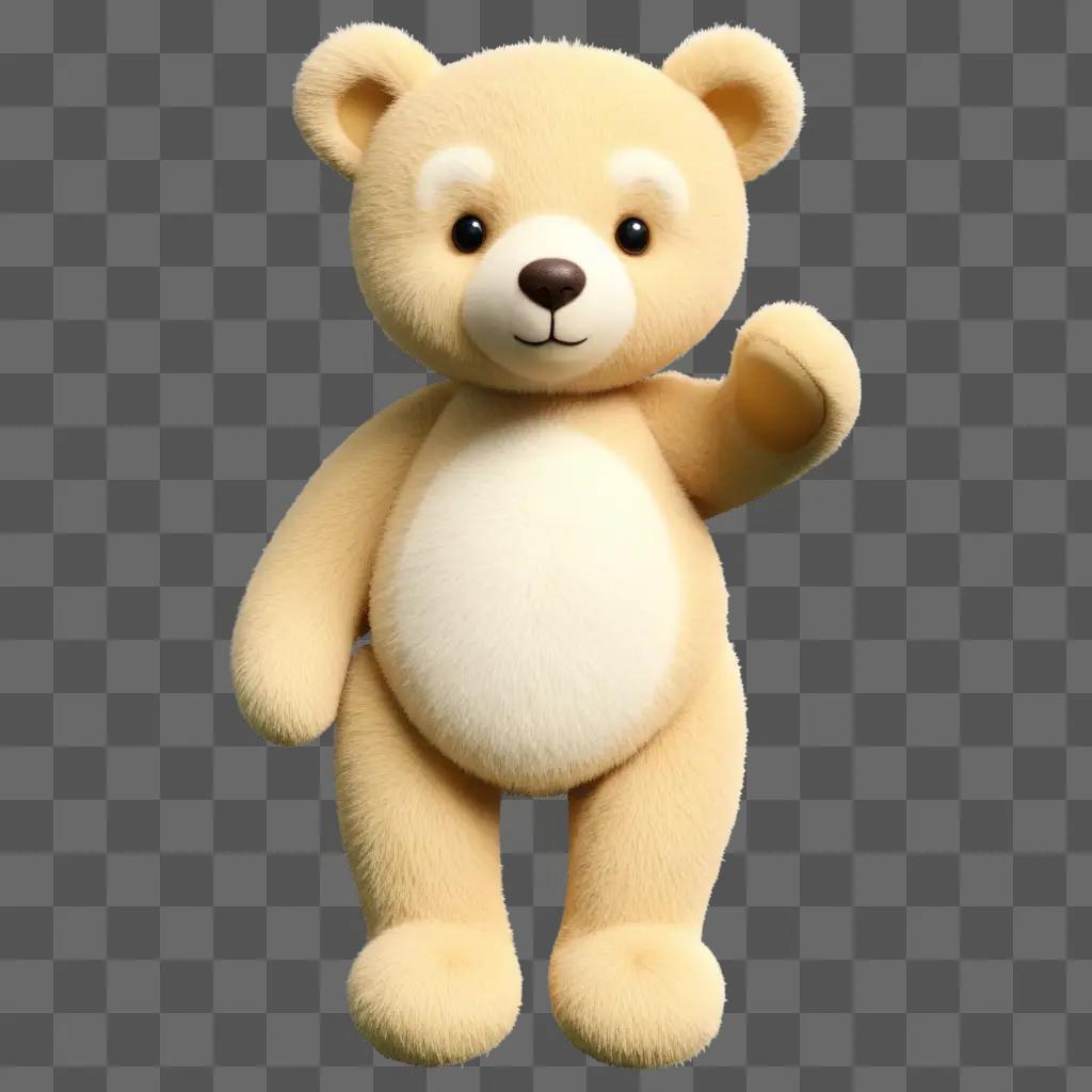 cute, 3D teddy bear in a beige color