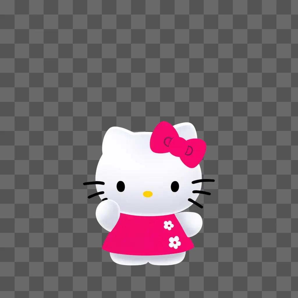 cute Hello Kitty in a pink dress