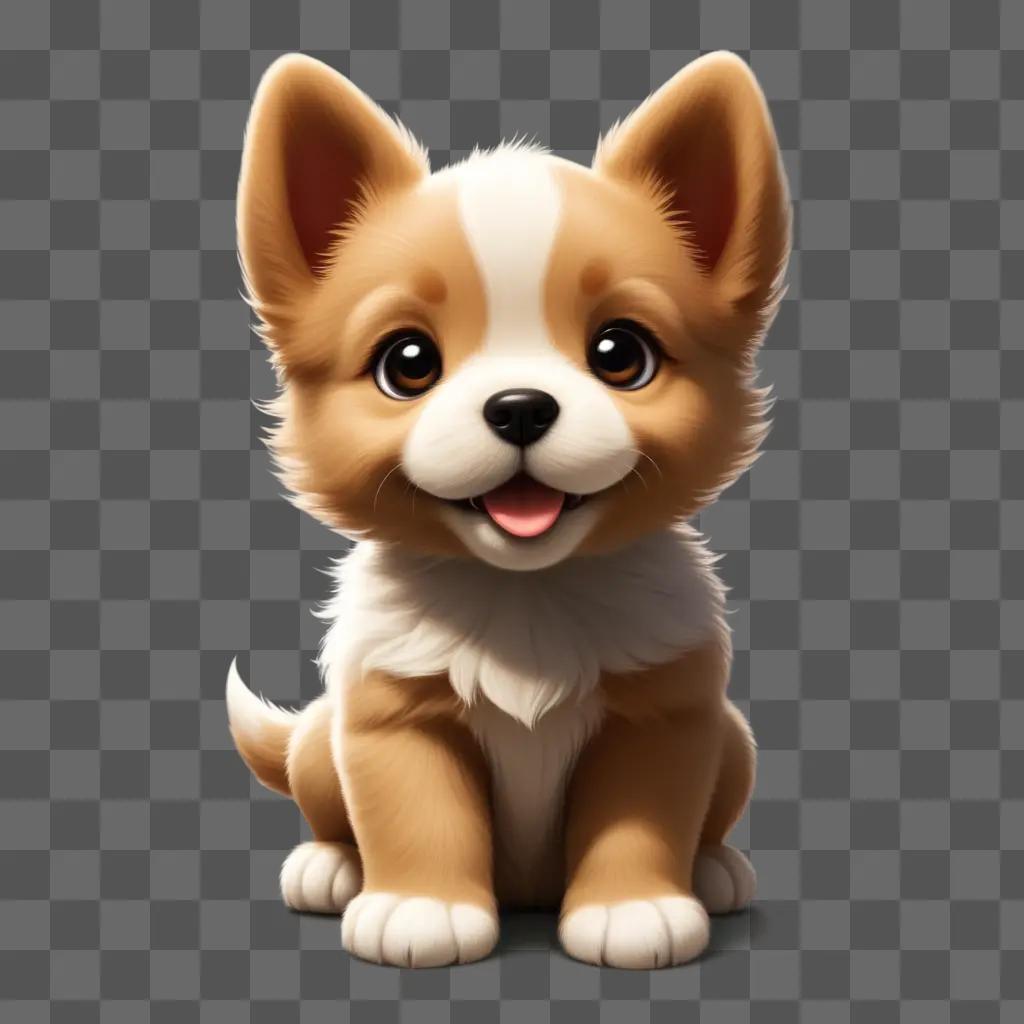 cute cartoon puppy drawing for kids to enjoy