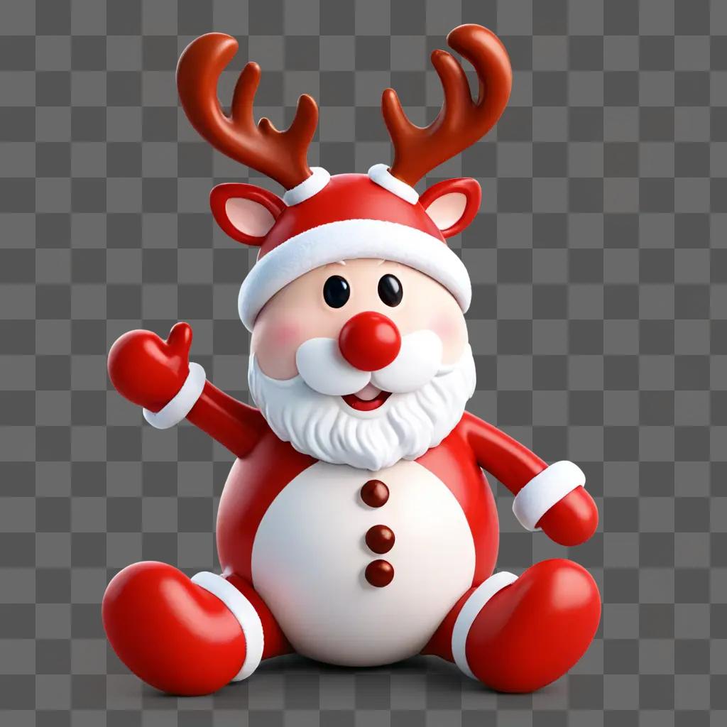 cute christmas background Santa Claus in a red and white costume