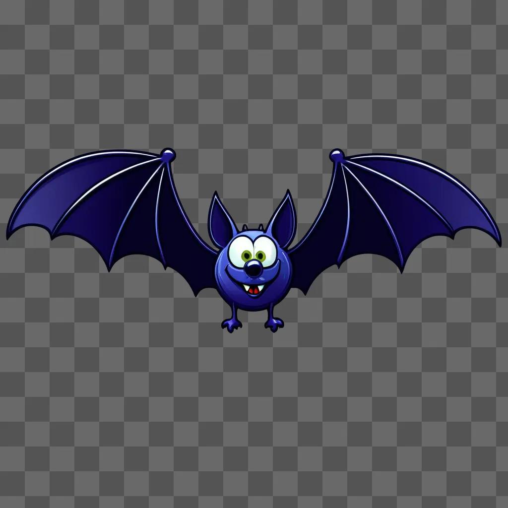 cute clipart bat with big wings and big eyes