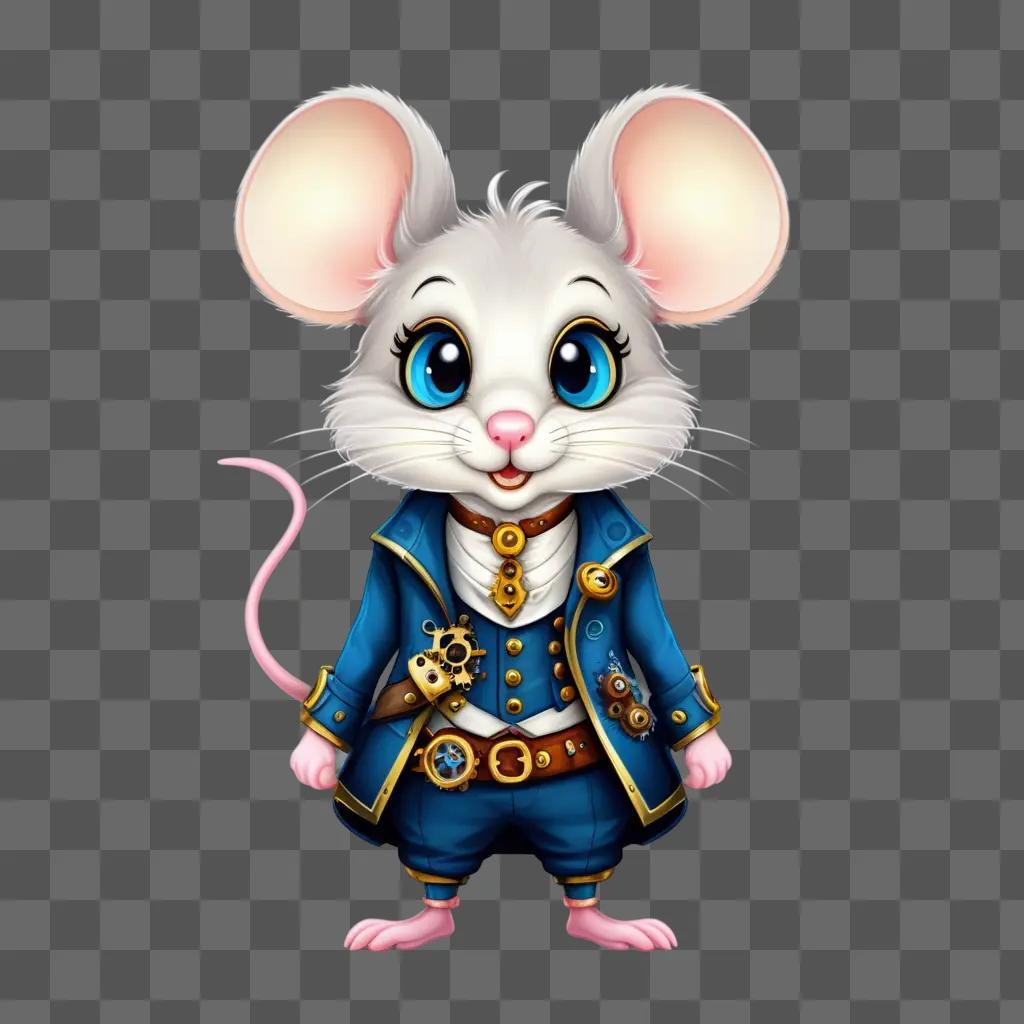 cute clipart mouse wearing a suit and bow tie