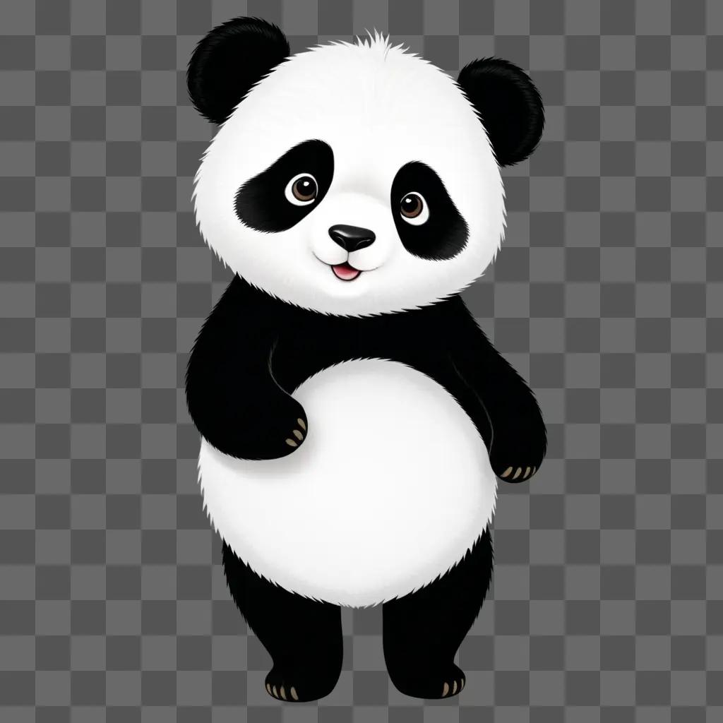 cute combo panda standing in the light