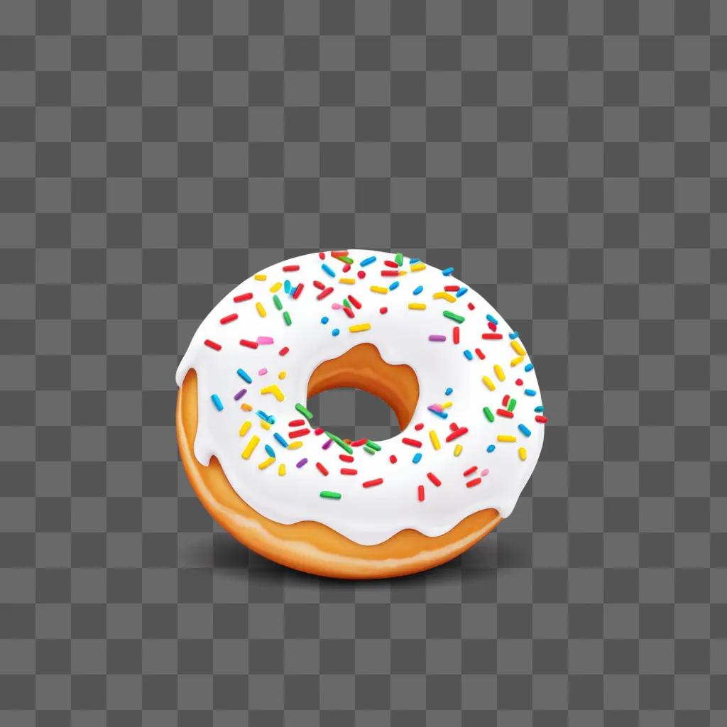 cute drawing of a donut with sprinkles