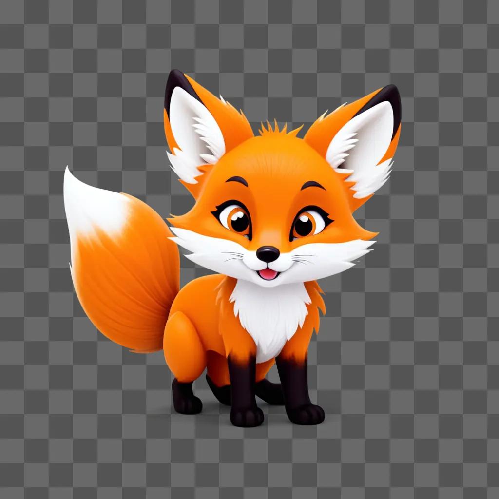 cute fox with a big smile on its face