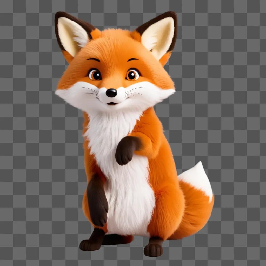 cute fox with a black nose and a white mouth