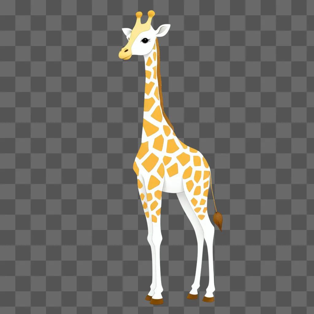 cute giraffe drawing in a kawaii style