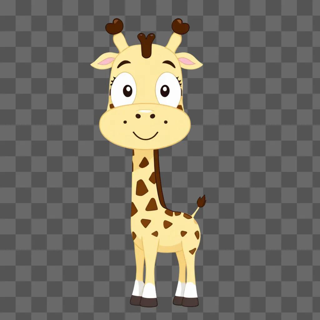 cute giraffe with big eyes and big ears