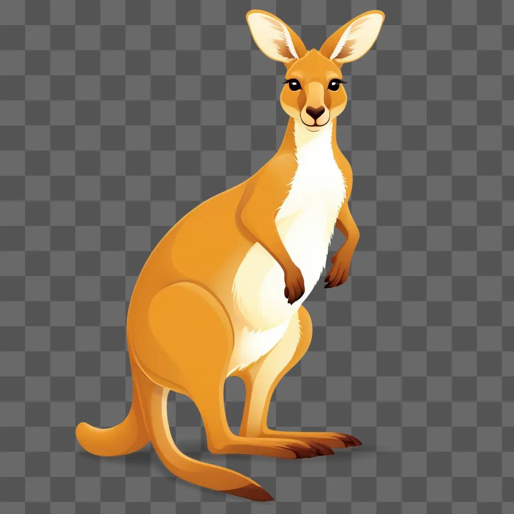 cute kangaroo is standing in a cartoon image