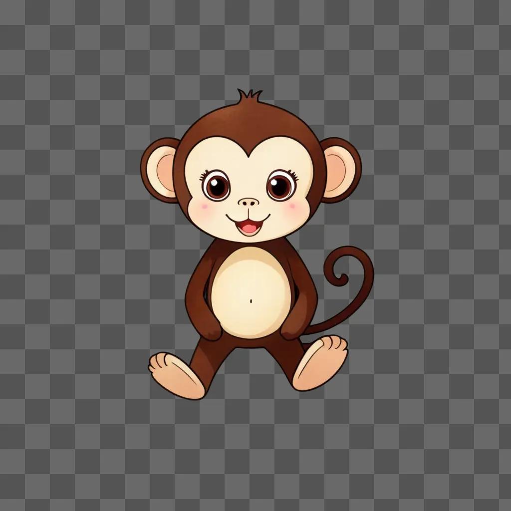 cute kawaii drawing of a monkey