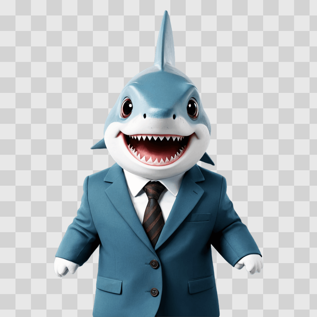 cute shark A shark in a suit posing for a picture