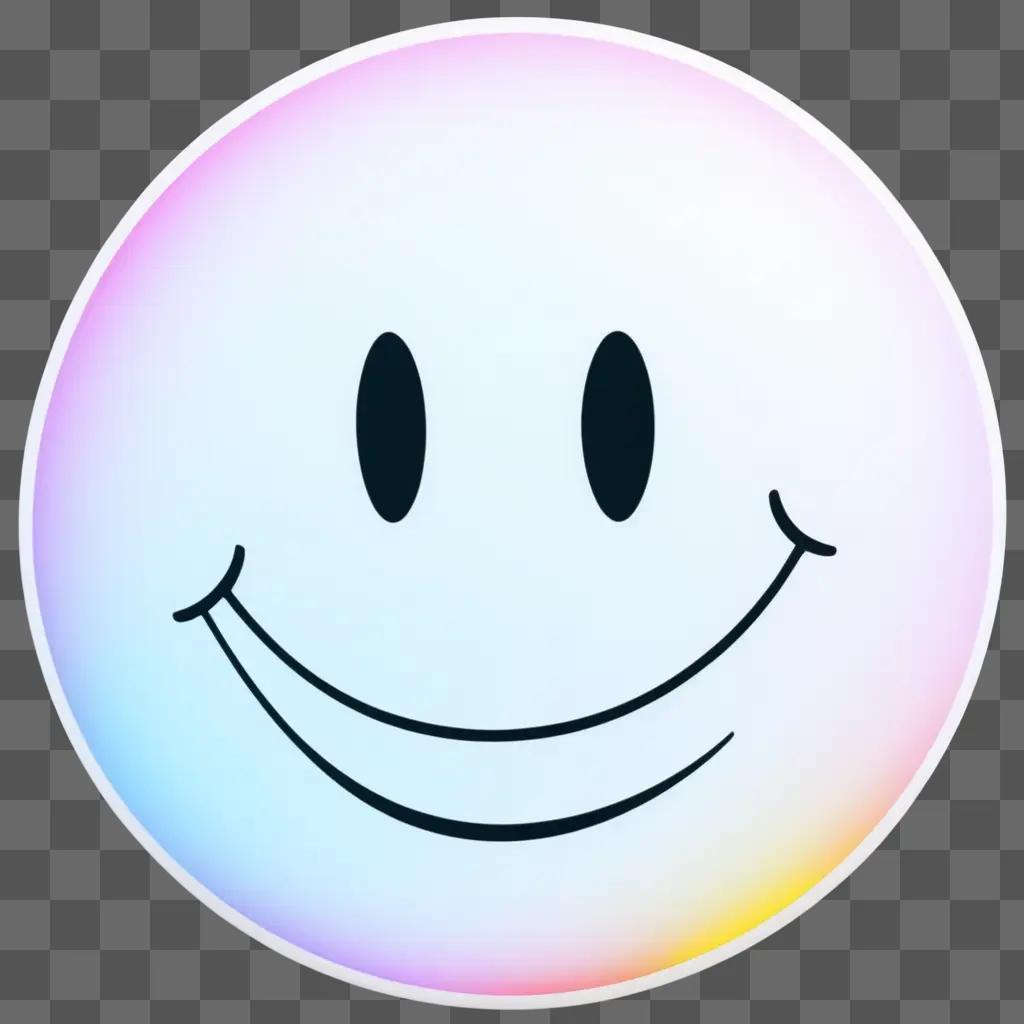 cute smiley face on a colorful background