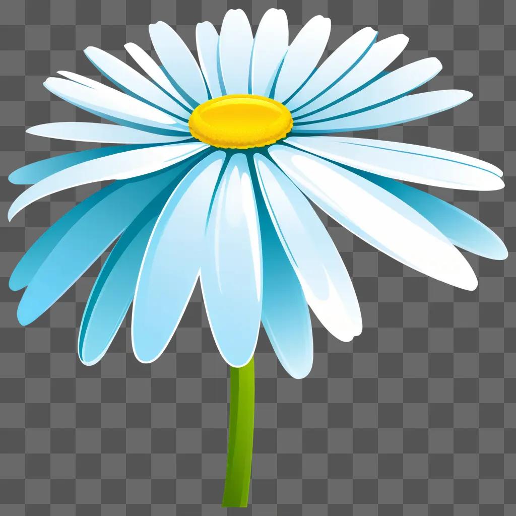 daisy clipart is illustrated in blue