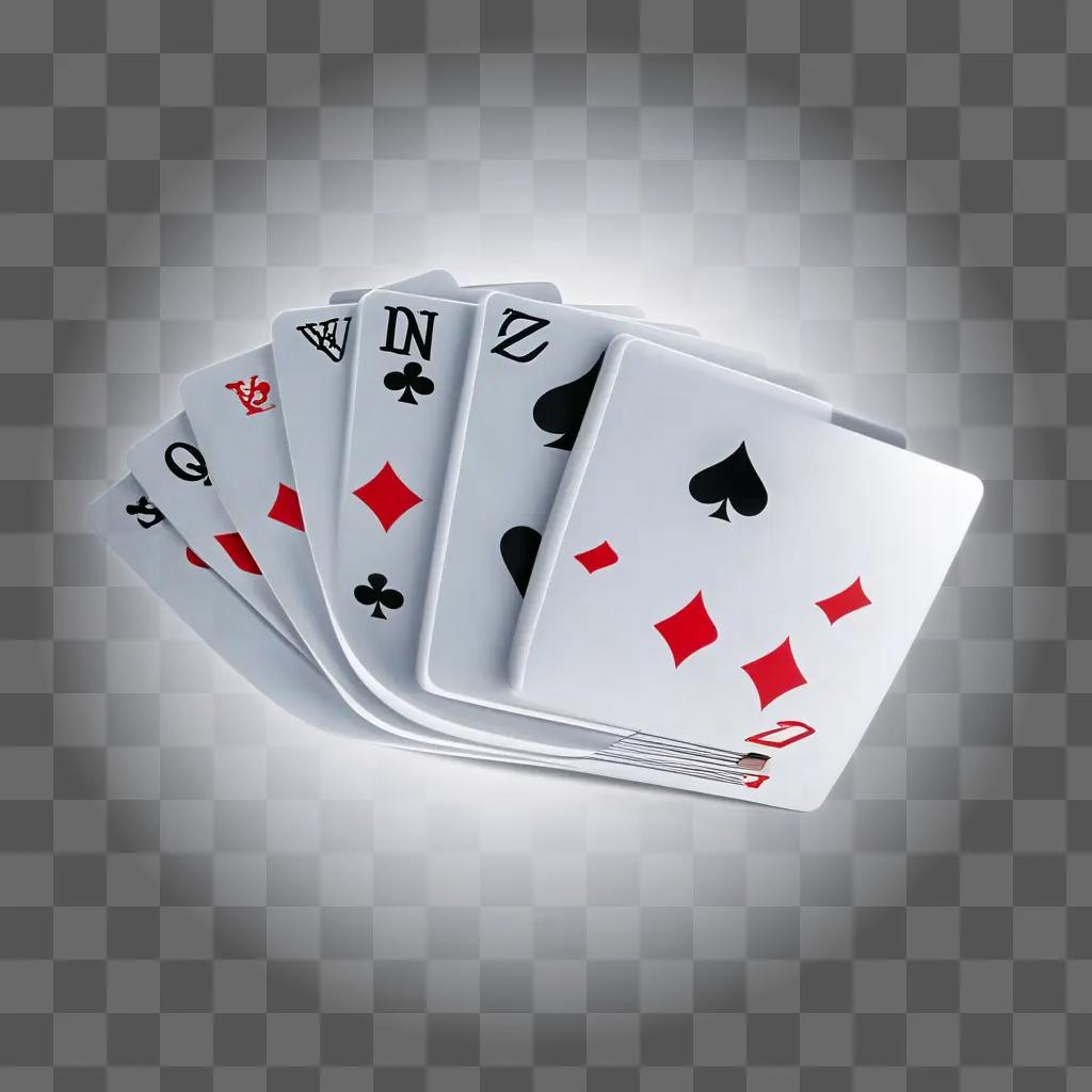 deck of cards with a blurred background