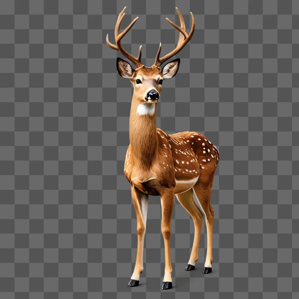 deer clipart A deer with white spots on its face and body