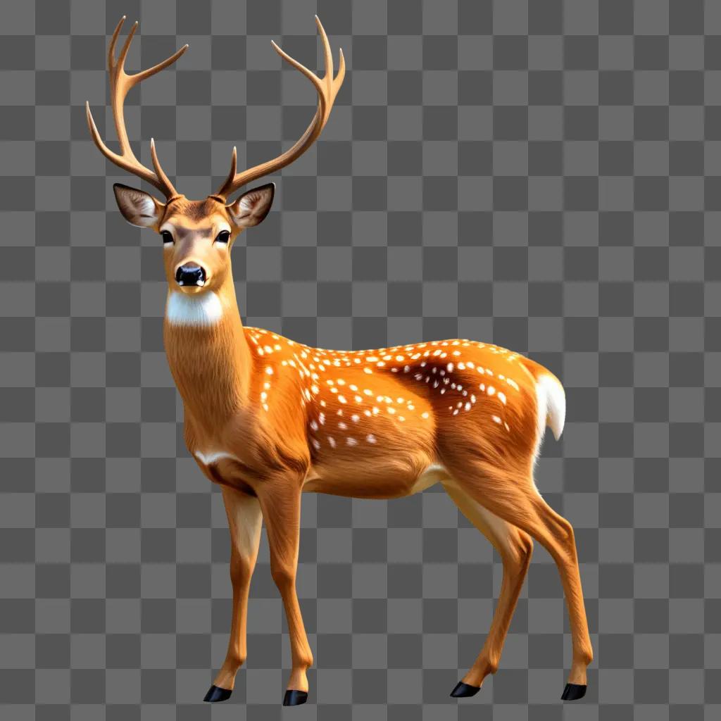 deer clipart is shown with white spots