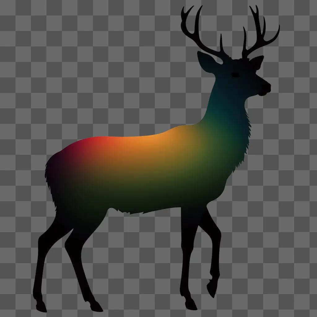 deer in a colorful light effect