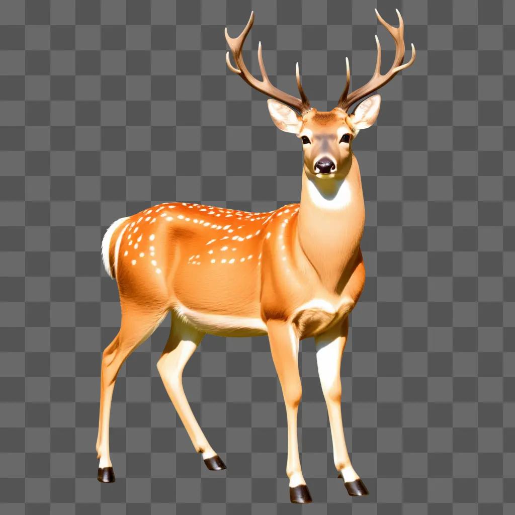 deer on beige background